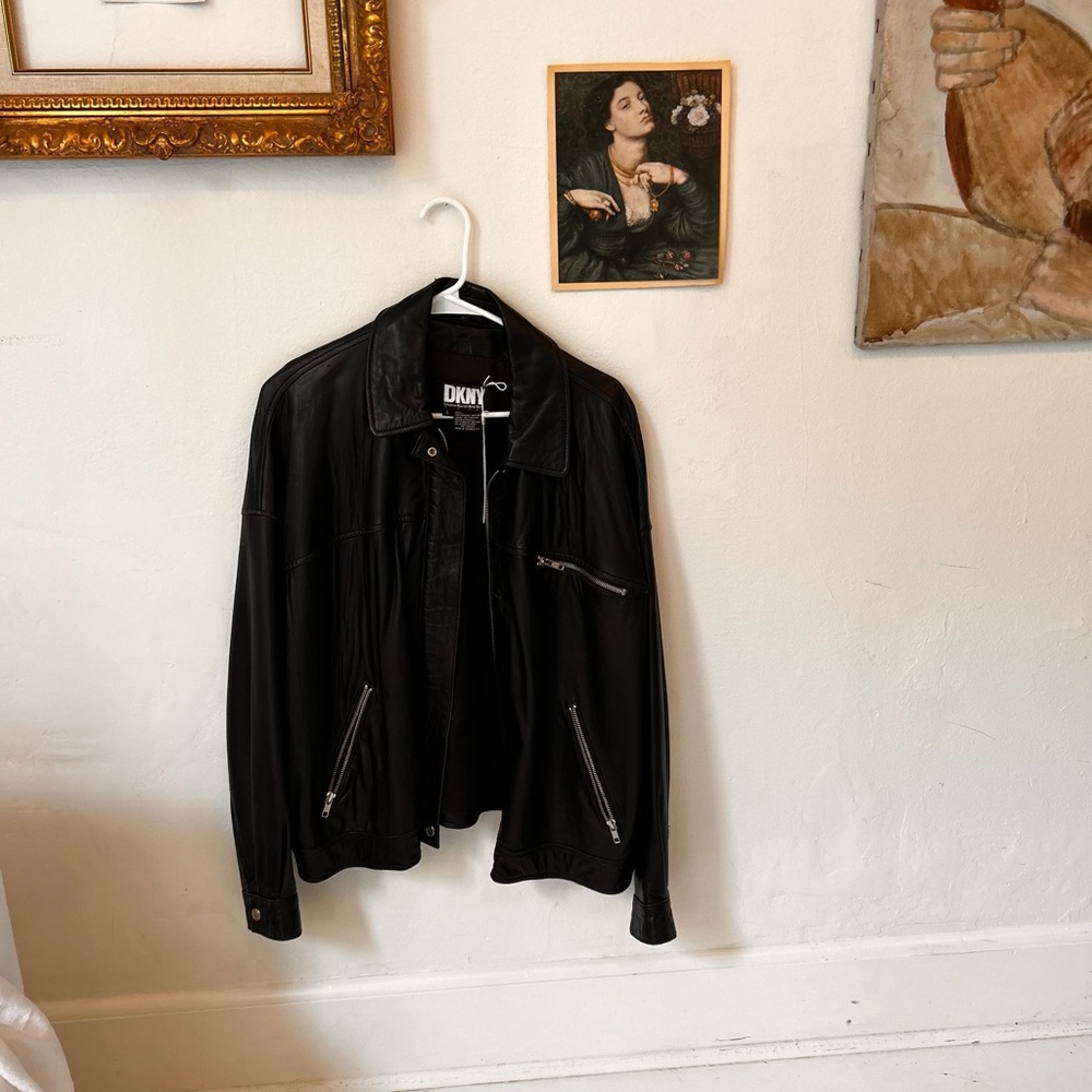 DKNY Black Leather Jacket